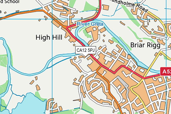 CA12 5PJ map - OS VectorMap District (Ordnance Survey)