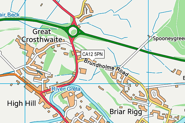 CA12 5PN map - OS VectorMap District (Ordnance Survey)