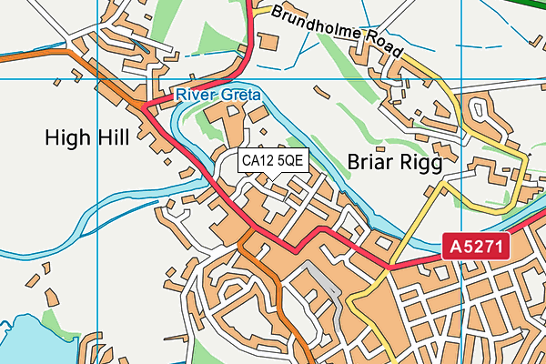 CA12 5QE map - OS VectorMap District (Ordnance Survey)