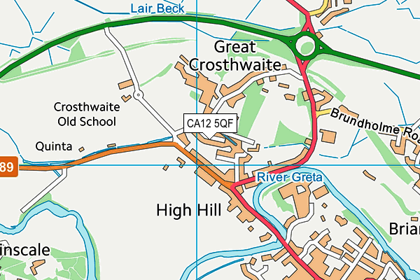 CA12 5QF map - OS VectorMap District (Ordnance Survey)