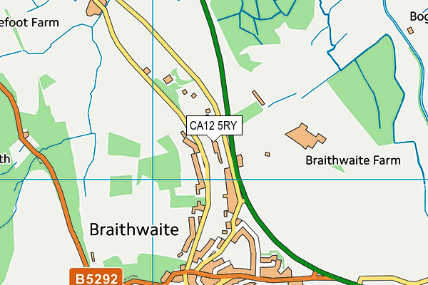 Braithwaite Cricket Club map (CA12 5RY) - OS VectorMap District (Ordnance Survey)