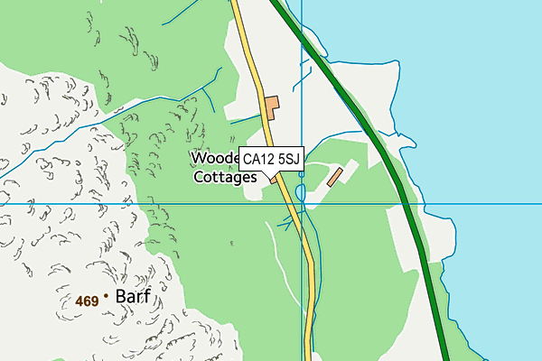 CA12 5SJ map - OS VectorMap District (Ordnance Survey)