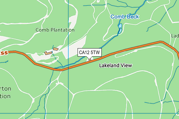 CA12 5TW map - OS VectorMap District (Ordnance Survey)
