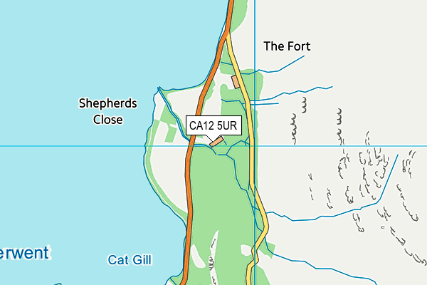 CA12 5UR map - OS VectorMap District (Ordnance Survey)