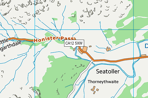 CA12 5XW map - OS VectorMap District (Ordnance Survey)