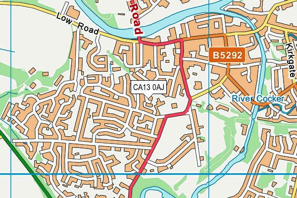 CA13 0AJ map - OS VectorMap District (Ordnance Survey)