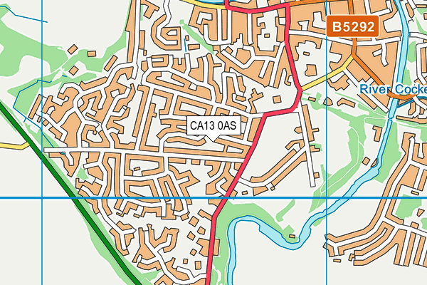 CA13 0AS map - OS VectorMap District (Ordnance Survey)