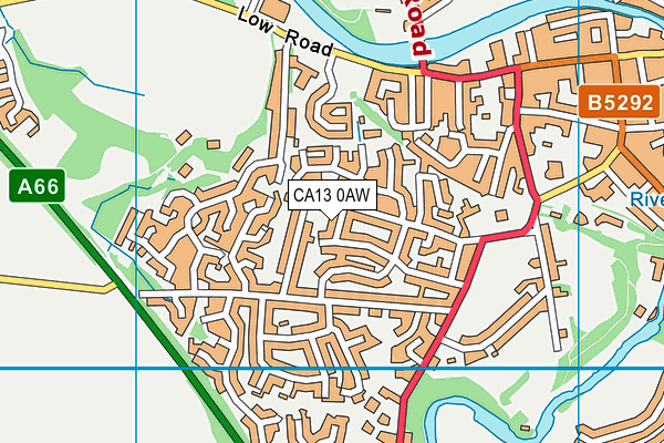 CA13 0AW map - OS VectorMap District (Ordnance Survey)