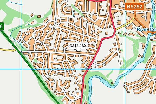CA13 0AX map - OS VectorMap District (Ordnance Survey)