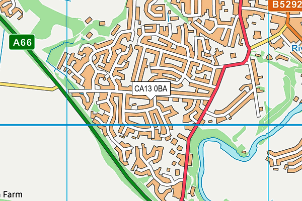 CA13 0BA map - OS VectorMap District (Ordnance Survey)