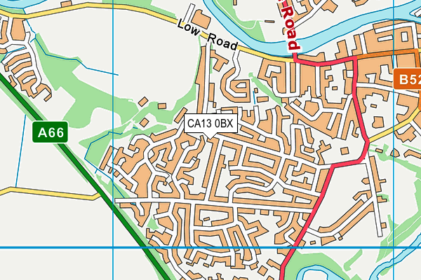 CA13 0BX map - OS VectorMap District (Ordnance Survey)