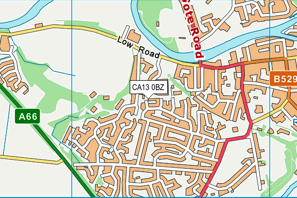 CA13 0BZ map - OS VectorMap District (Ordnance Survey)