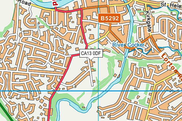 CA13 0DF map - OS VectorMap District (Ordnance Survey)