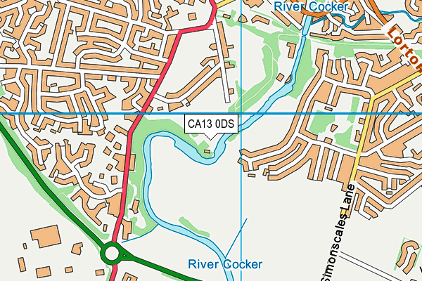 CA13 0DS map - OS VectorMap District (Ordnance Survey)