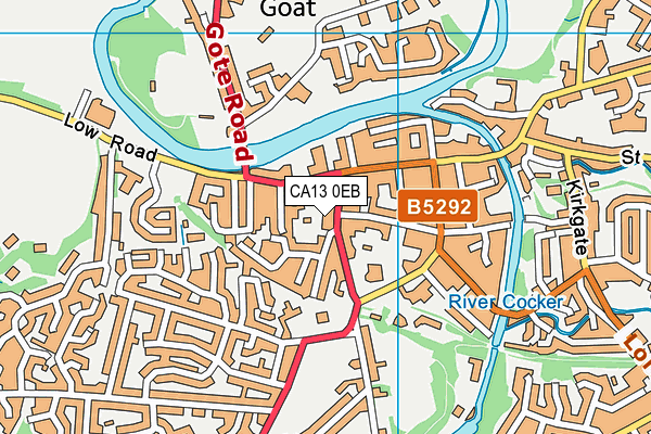 CA13 0EB map - OS VectorMap District (Ordnance Survey)