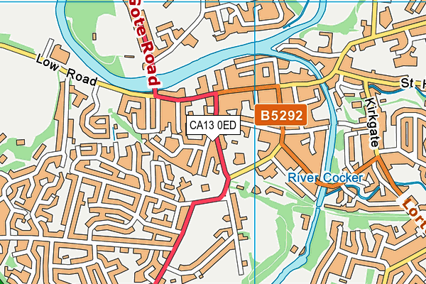 CA13 0ED map - OS VectorMap District (Ordnance Survey)