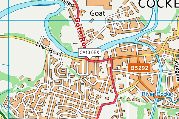 CA13 0EX map - OS VectorMap District (Ordnance Survey)