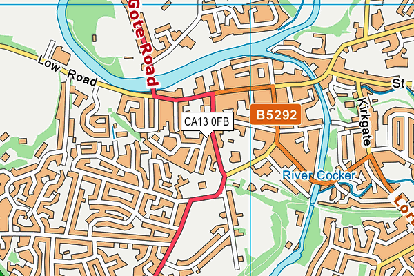 CA13 0FB map - OS VectorMap District (Ordnance Survey)