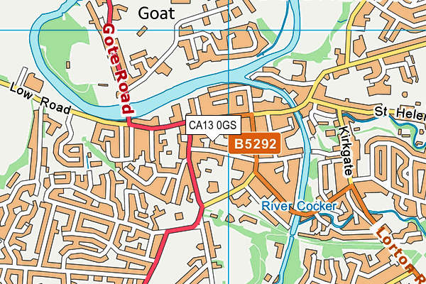 CA13 0GS map - OS VectorMap District (Ordnance Survey)