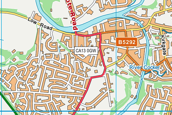 CA13 0GW map - OS VectorMap District (Ordnance Survey)