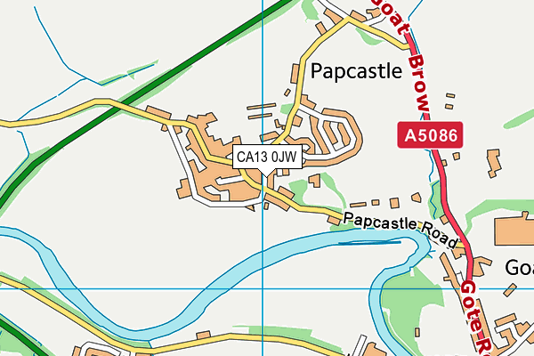 CA13 0JW map - OS VectorMap District (Ordnance Survey)