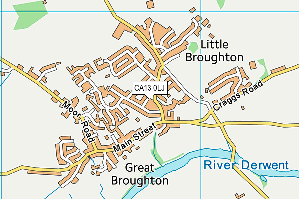 CA13 0LJ map - OS VectorMap District (Ordnance Survey)