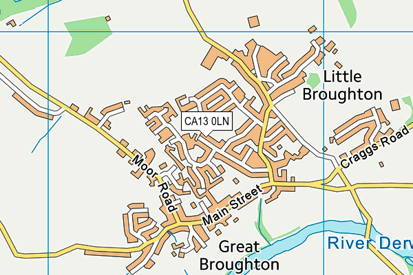 CA13 0LN map - OS VectorMap District (Ordnance Survey)