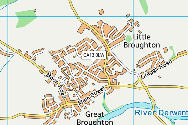 Great Broughton Welfare Field map (CA13 0LW) - OS VectorMap District (Ordnance Survey)