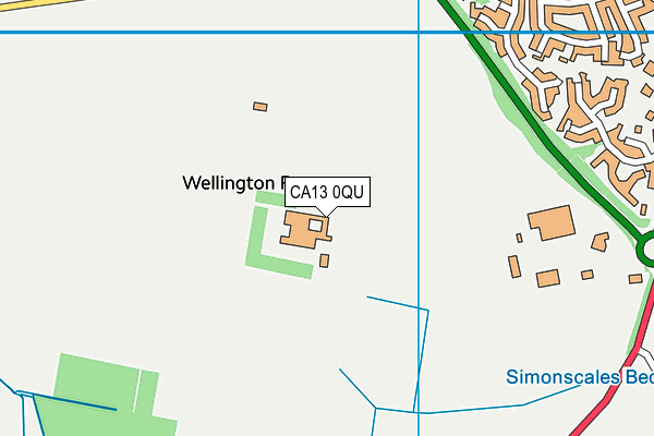 CA13 0QU map - OS VectorMap District (Ordnance Survey)