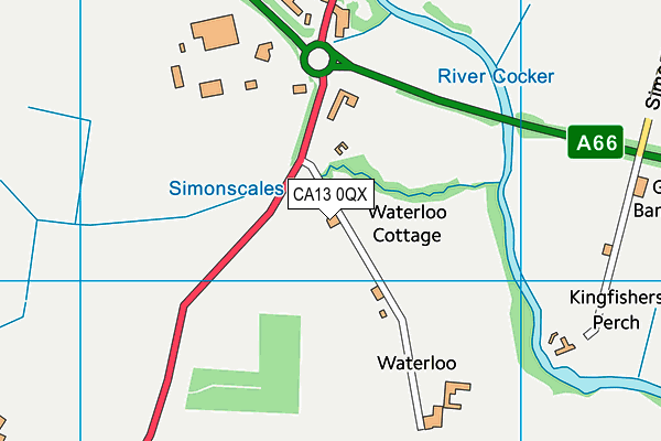 CA13 0QX map - OS VectorMap District (Ordnance Survey)