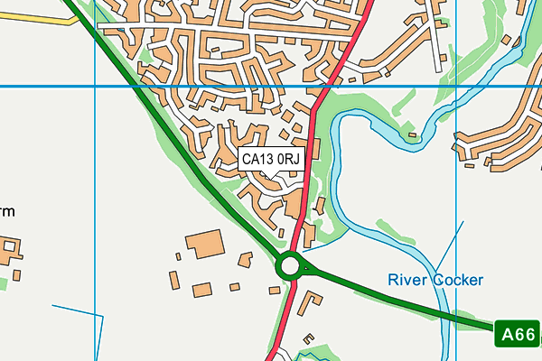 CA13 0RJ map - OS VectorMap District (Ordnance Survey)