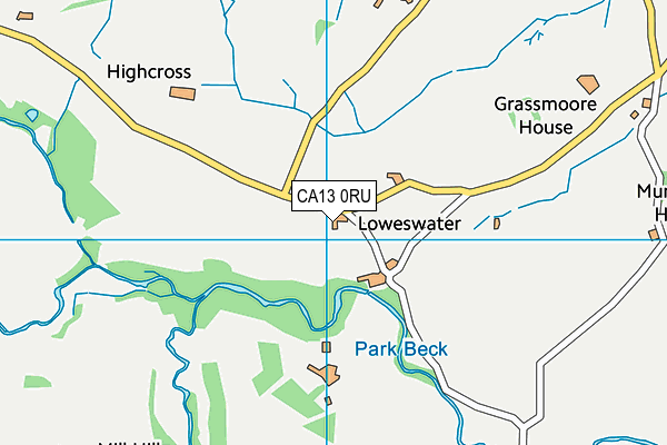 CA13 0RU map - OS VectorMap District (Ordnance Survey)