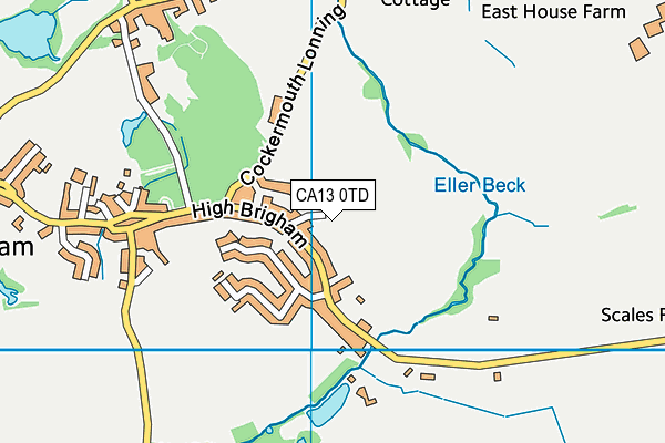 CA13 0TD map - OS VectorMap District (Ordnance Survey)