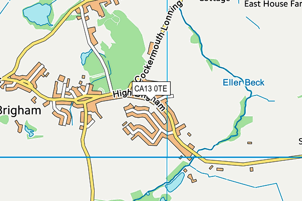 CA13 0TE map - OS VectorMap District (Ordnance Survey)