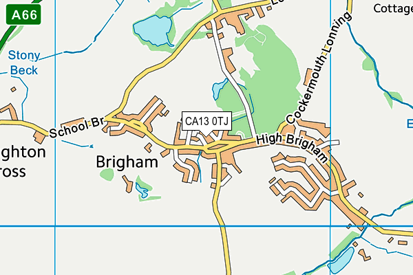 CA13 0TJ map - OS VectorMap District (Ordnance Survey)