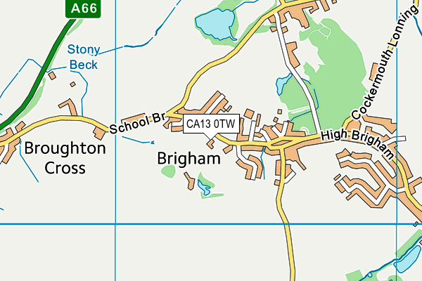 CA13 0TW map - OS VectorMap District (Ordnance Survey)