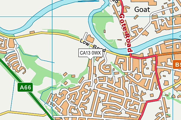 CA13 0WX map - OS VectorMap District (Ordnance Survey)