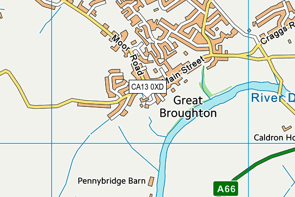 CA13 0XD map - OS VectorMap District (Ordnance Survey)