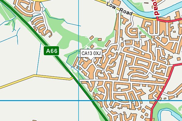 CA13 0XJ map - OS VectorMap District (Ordnance Survey)