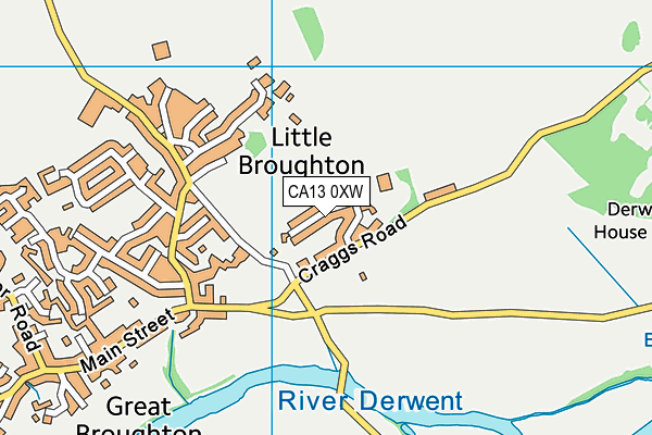Broughton Red Rose Arlfc map (CA13 0XW) - OS VectorMap District (Ordnance Survey)