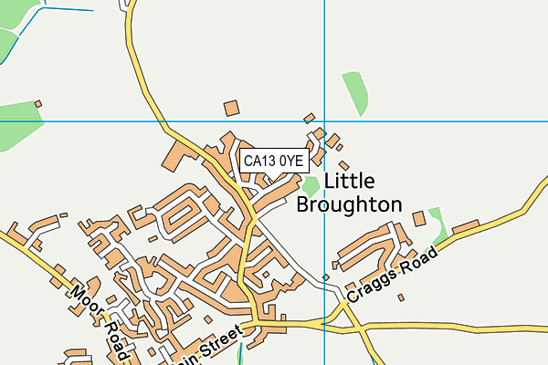 CA13 0YE map - OS VectorMap District (Ordnance Survey)