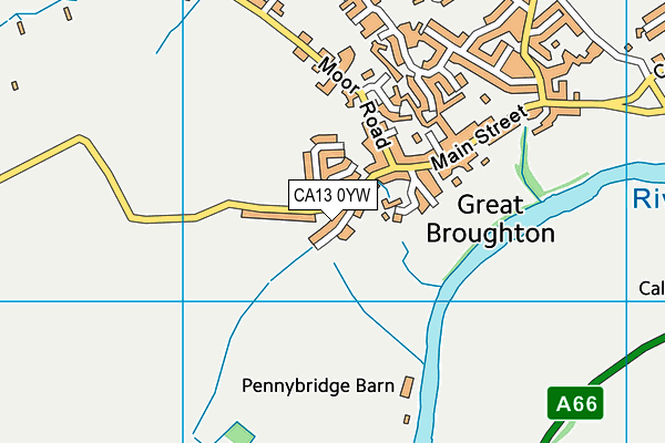 CA13 0YW map - OS VectorMap District (Ordnance Survey)