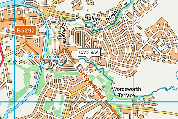 CA13 9AA map - OS VectorMap District (Ordnance Survey)