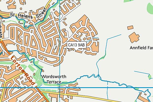 CA13 9AB map - OS VectorMap District (Ordnance Survey)