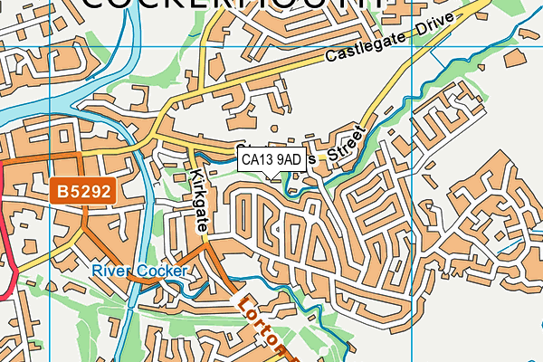 CA13 9AD map - OS VectorMap District (Ordnance Survey)