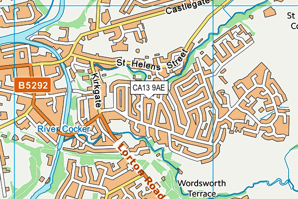 CA13 9AE map - OS VectorMap District (Ordnance Survey)