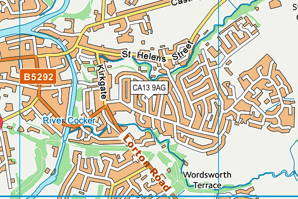 CA13 9AG map - OS VectorMap District (Ordnance Survey)