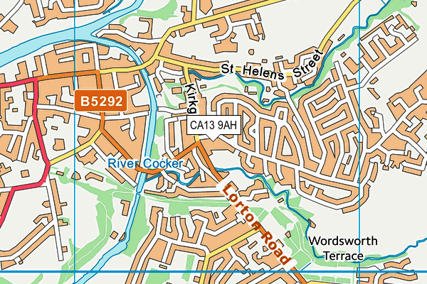 CA13 9AH map - OS VectorMap District (Ordnance Survey)