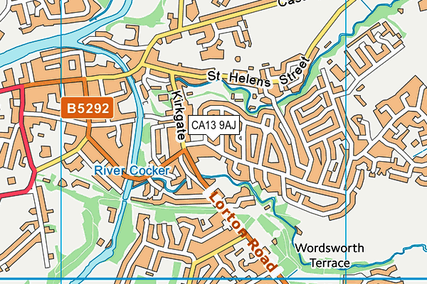 CA13 9AJ map - OS VectorMap District (Ordnance Survey)