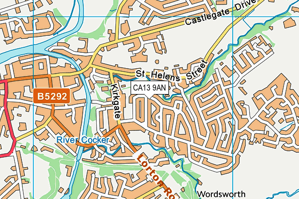 CA13 9AN map - OS VectorMap District (Ordnance Survey)